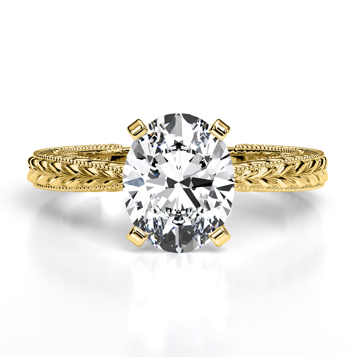 Azalea Oval Diamond Engagement Ring (Lab Grown Igi Cert) yellowgold