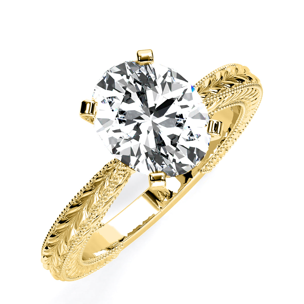Azalea Oval Diamond Engagement Ring (Lab Grown Igi Cert) yellowgold