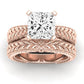 Azalea Diamond Matching Band Only (does Not Include Engagement Ring) For Ring With Princess Center rosegold