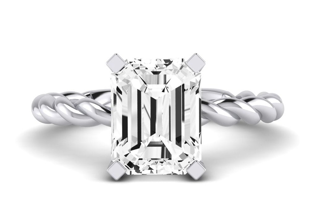 Balsam Emerald Diamond Engagement Ring (Lab Grown Igi Cert) whitegold