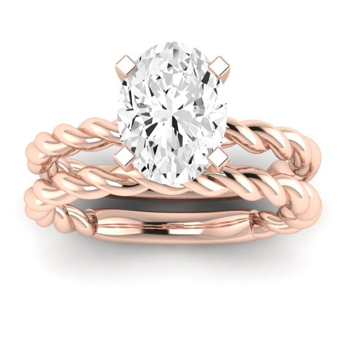 Balsam Oval Diamond Bridal Set (Lab Grown Igi Cert) rosegold