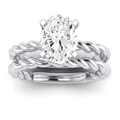 Balsam Oval Moissanite Bridal Set whitegold