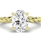 Balsam Oval Moissanite Engagement Ring yellowgold