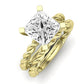 Balsam Moissanite Matching Band Only (does Not Include Engagement Ring) For Ring With Princess Center yellowgold