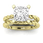 Balsam Moissanite Matching Band Only (does Not Include Engagement Ring) For Ring With Princess Center yellowgold