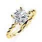Balsam Round Moissanite Engagement Ring yellowgold