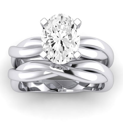 Baneberry Oval Diamond Bridal Set (Lab Grown Igi Cert) whitegold