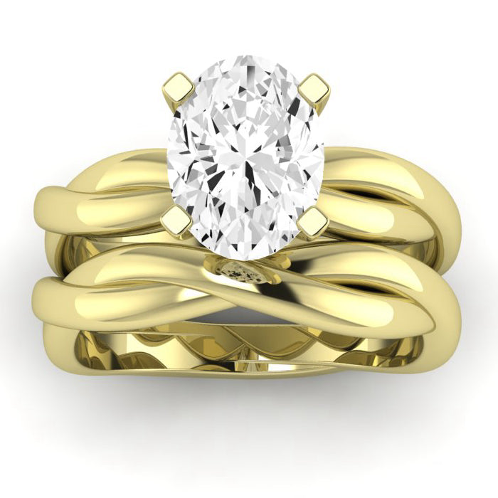 Baneberry Oval Diamond Bridal Set (Lab Grown Igi Cert) yellowgold