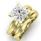 Baneberry Moissanite Matching Band Only (does Not Include Engagement Ring)  For Ring With Princess Center yellowgold