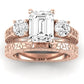 Belladonna Moissanite Matching Band Only (does Not Include Engagement Ring) For Ring With Emerald Center rosegold