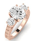 Belladonna Oval Moissanite Engagement Ring rosegold