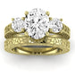 Belladonna Diamond Matching Band Only (does Not Include Engagement Ring) For Ring With Oval Center yellowgold