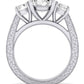 Belladonna Oval Moissanite Engagement Ring whitegold