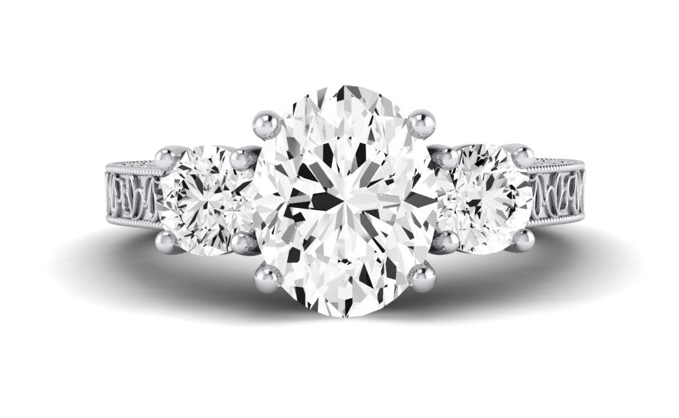 Belladonna Oval Diamond Engagement Ring (Lab Grown Igi Cert) whitegold