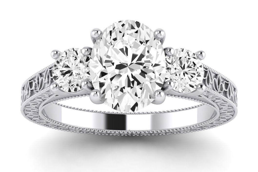 Belladonna Oval Diamond Engagement Ring (Lab Grown Igi Cert) whitegold