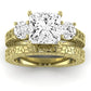 Belladonna Moissanite Matching Band Only (does Not Include Engagement Ring) For Ring With Princess Center yellowgold