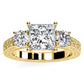 Belladonna Princess Moissanite Engagement Ring yellowgold