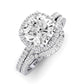Bergenia Diamond Matching Band Only (does Not Include Engagement Ring ) For Ring With Cushion Center whitegold