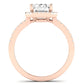 Bergenia Emerald Diamond Engagement Ring (Lab Grown Igi Cert) rosegold