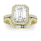 Bergenia Diamond Matching Band Only (does Not Include Engagement Ring ) For Ring With Emerald Center yellowgold