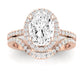 Bergenia Moissanite Matching Band Only (does Not Include Engagement Ring ) For Ring With Oval Center rosegold