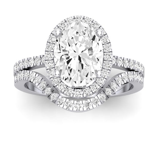 Bergenia Oval Diamond Bridal Set (Lab Grown Igi Cert) whitegold