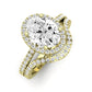 Bergenia Diamond Matching Band Only (does Not Include Engagement Ring ) For Ring With Oval Center yellowgold
