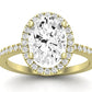 Bergenia Oval Moissanite Engagement Ring yellowgold