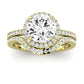 Bergenia Moissanite Matching Band Only (does Not Include Engagement Ring ) For Ring With Round Center yellowgold