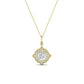 Sky Princess Cut Moissanite Halo Necklace yellowgold