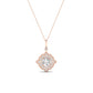 Sky Princess Cut Diamond Halo Necklace