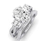 Bottlebrush Diamond Matching Band Only (does Not Include Engagement Ring) For Ring With Oval Center whitegold