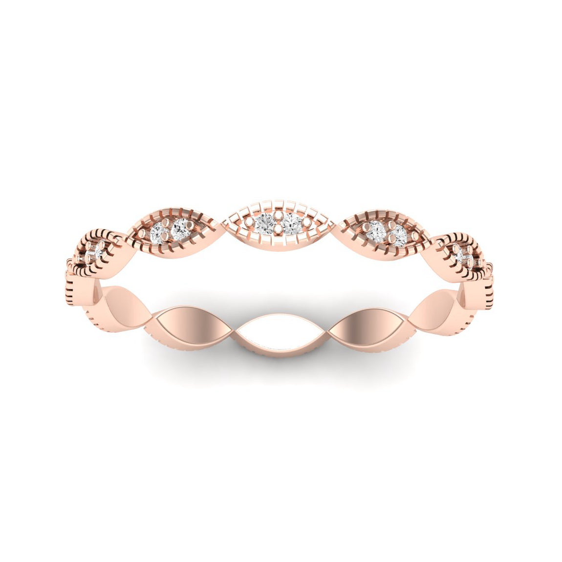 Brooklyn Round Cut Diamond Eternity Band (Clarity Enhanced) rosegold