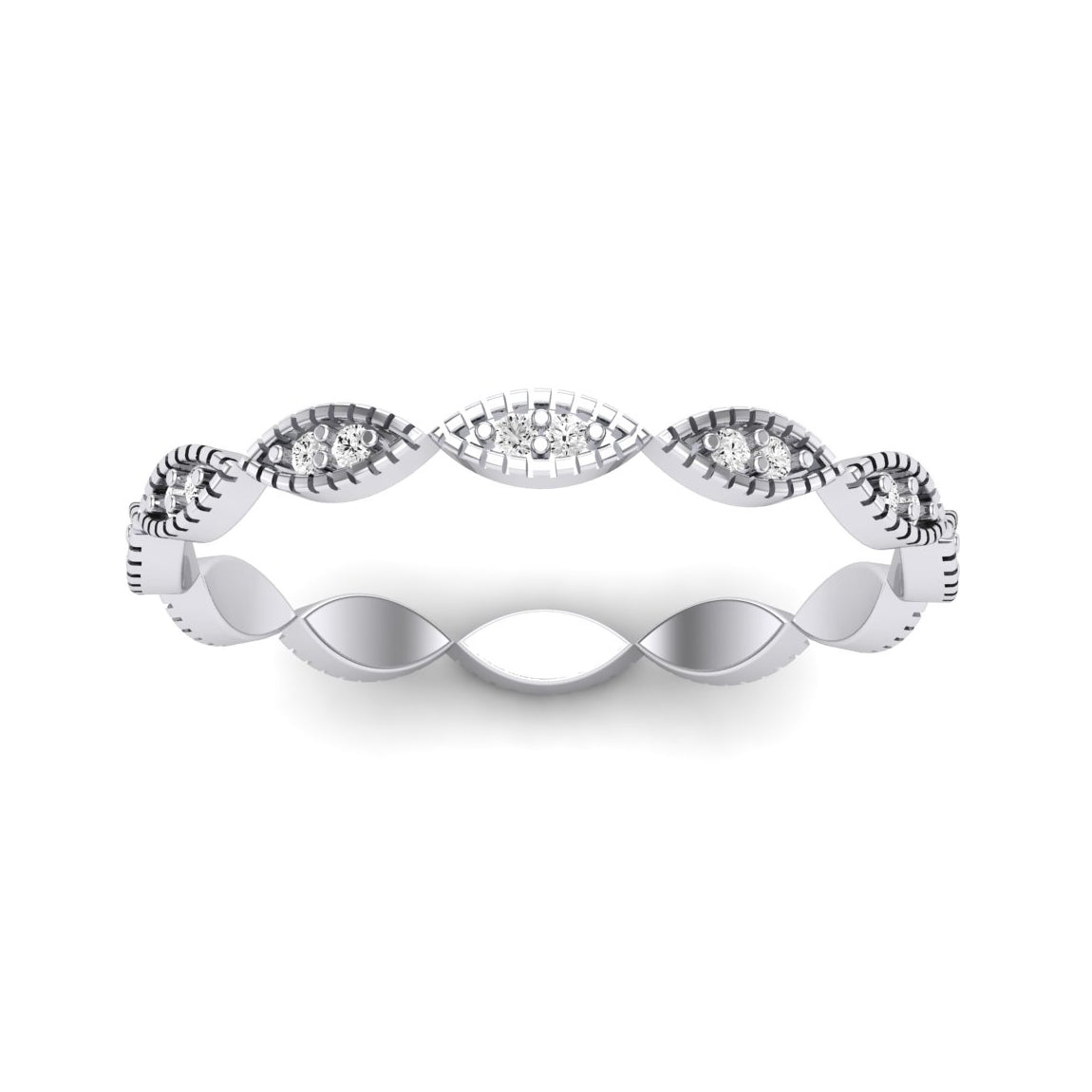 Brooklyn Round Cut Diamond Eternity Band (Clarity Enhanced) whitegold