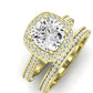 Buttercup Diamond Matching Band Only (does Not Include Engagement Ring)  For Ring With Cushion Center yellowgold