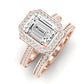 Buttercup Moissanite Matching Band Only (does Not Include Engagement Ring)  For Ring With Emerald Center rosegold