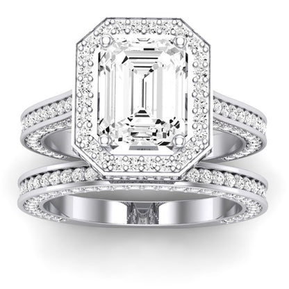 Buttercup Diamond Matching Band Only (does Not Include Engagement Ring)  For Ring With Emerald Center whitegold