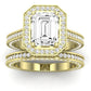 Buttercup Diamond Matching Band Only (does Not Include Engagement Ring)  For Ring With Emerald Center yellowgold