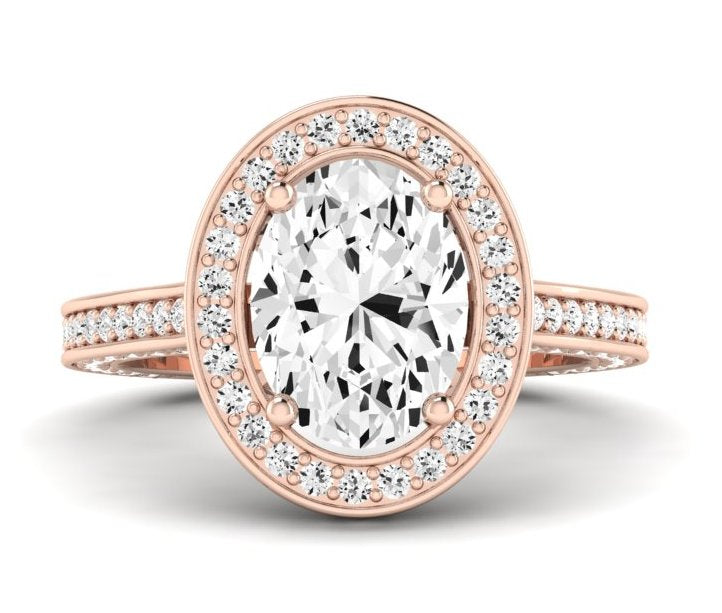 Buttercup Oval Moissanite Engagement Ring rosegold