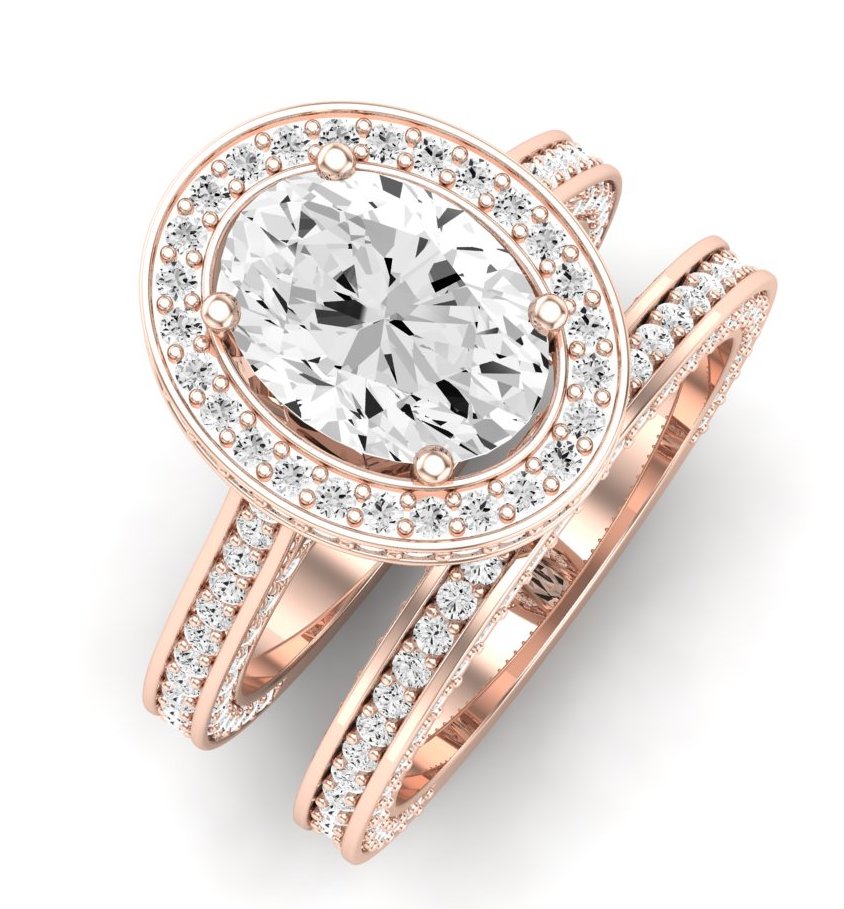 Buttercup Oval Diamond Bridal Set (Lab Grown Igi Cert) rosegold