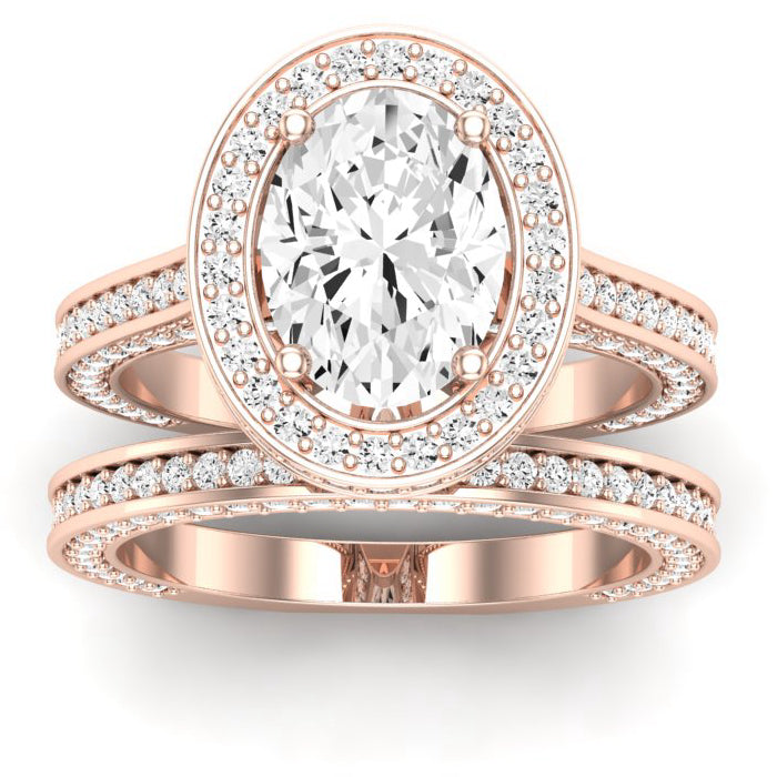 Buttercup Oval Diamond Bridal Set (Lab Grown Igi Cert) rosegold