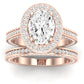 Buttercup Moissanite Matching Band Only (does Not Include Engagement Ring)  For Ring With Oval Center rosegold