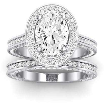 Buttercup Oval Diamond Bridal Set (Lab Grown Igi Cert) whitegold