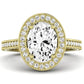 Buttercup Oval Moissanite Engagement Ring yellowgold