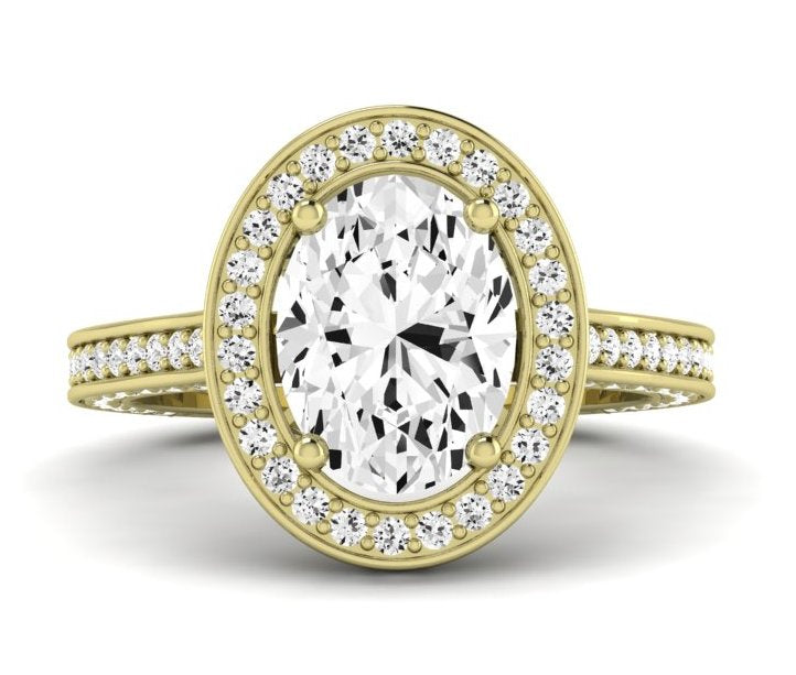 Buttercup Oval Moissanite Engagement Ring yellowgold