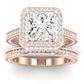 Buttercup Moissanite Matching Band Only (does Not Include Engagement Ring)  For Ring With Princess Center rosegold
