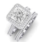 Buttercup Moissanite Matching Band Only (does Not Include Engagement Ring)  For Ring With Princess Center whitegold