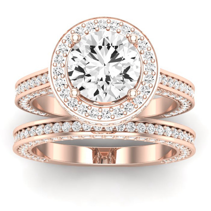 Buttercup Moissanite Matching Band Only (does Not Include Engagement Ring)  For Ring With Round Center rosegold