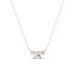 Spirea Cushion Cut Moissanite Accented Necklace rosegold