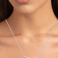 Spirea Cushion Cut Diamond Accented Necklace (Clarity Enhanced) whitegold